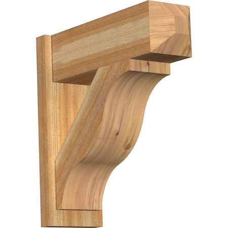 Ekena Millwork Funston Rough Sawn Craftsman Outlooker, Western Red Cedar, 8"W x 24"D x 24"H OUT08X24X24FST04RWR